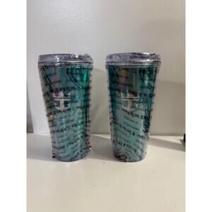2 Sealed Royal Caribbean 2025 Cruise Soda Package Beverage Cup Tumbler Blue
